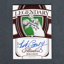 2023-24 Panini Flawless Legendary Scripts Bob Cousy Auto Ruby 03/15 #AY