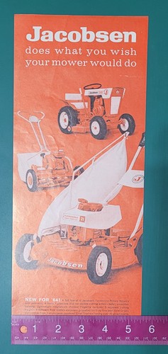 Jacobsen Turbocone Rotary Mowers 4 Blade Lawnmower Racine WI VTG Print Ad 1964 - Picture 3 of 3
