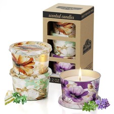 3 Pack Scented Candles-Lavender  Thyme, Vanilla Cake, Jasmine  Musk  Sanda...