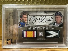 2011-12 Brett Hull ITG 11th Edition Ultimate Journey Dual Auto/Patch GOLD 1/1