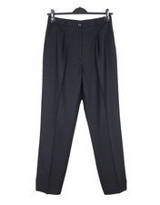 VTG LIZ CLAIBORNE COLLECTION Navy TWILL High-Rise TAPPERED LEG Pleated PANTS 12