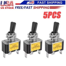5x Blue LED Light 3Pin Rocker Toggle ON/Off Switch 30A 12V for Car Boat Marine