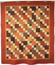 Handmade Patchwork Quilt: Fall Autumn Cotton Lodge Couch Sofa Throw 62" x 72" 