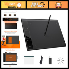 Drawing Tablet 10x6, 16384 Levels Pressure, Battery-Free Pen, Art Graphics Pad
