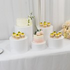 5 WHITE Acrylic CAKE STAND DISPLAY BOXES Pedestal Riser Wedding Centerpieces