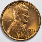 1933-P Lincoln Wheat Penny Cent Uncirculated Red BU