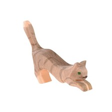 Ostheimer Katze springend, Holzfigur, Holztiere 11402 - Neu - schnelle Lieferung