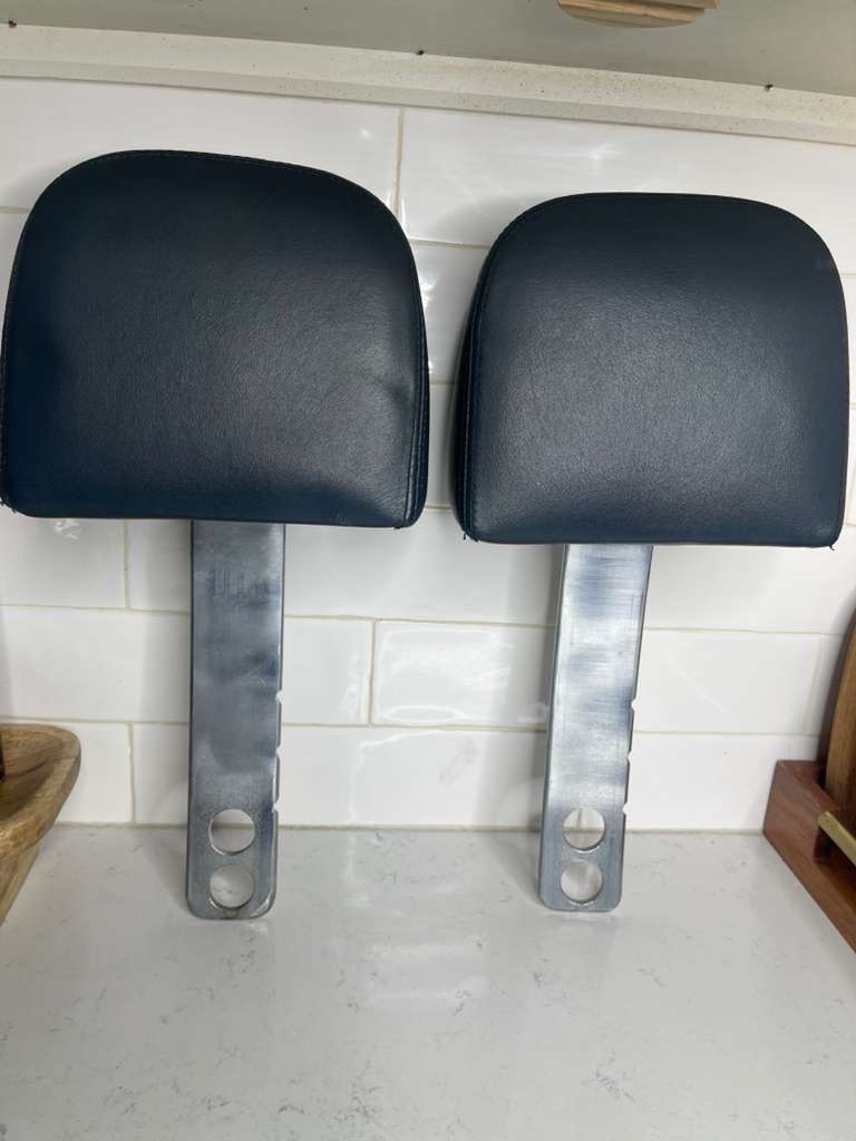 77-79 Rolls Royce Silver Shadow  Left And Right Leather Head Rest .
