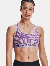 NEW UNDER ARMOUR UA Mid Crossback Sports Bra W Removable Padding lilac LARGE