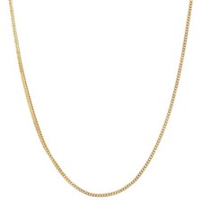 1mm Foxtail Link Chain 24.25" Necklace 14k Yellow Gold Italy 5.19 Grams