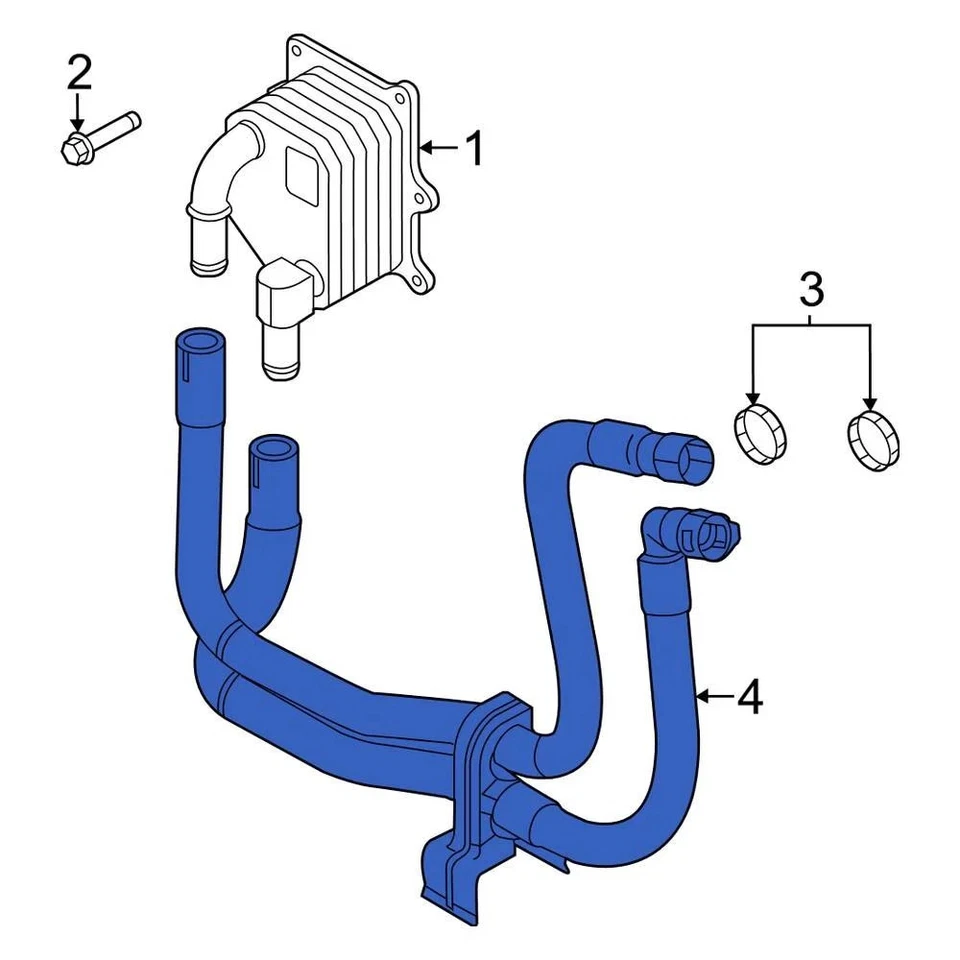 For Ford Police Interceptor Utility 13-19 Ford Engine Oil Cooler Hose Assembly Foto 2 de 4