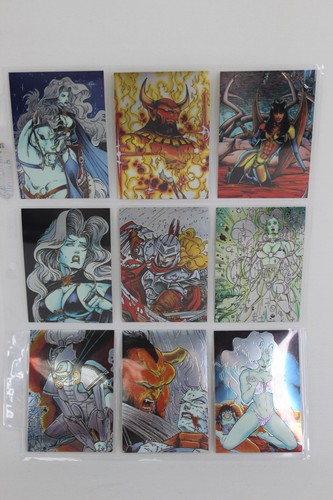 1995 Lady Death Chromium Sticker Lot (42) Stickers in Pages Krome - Picture 4 of 11