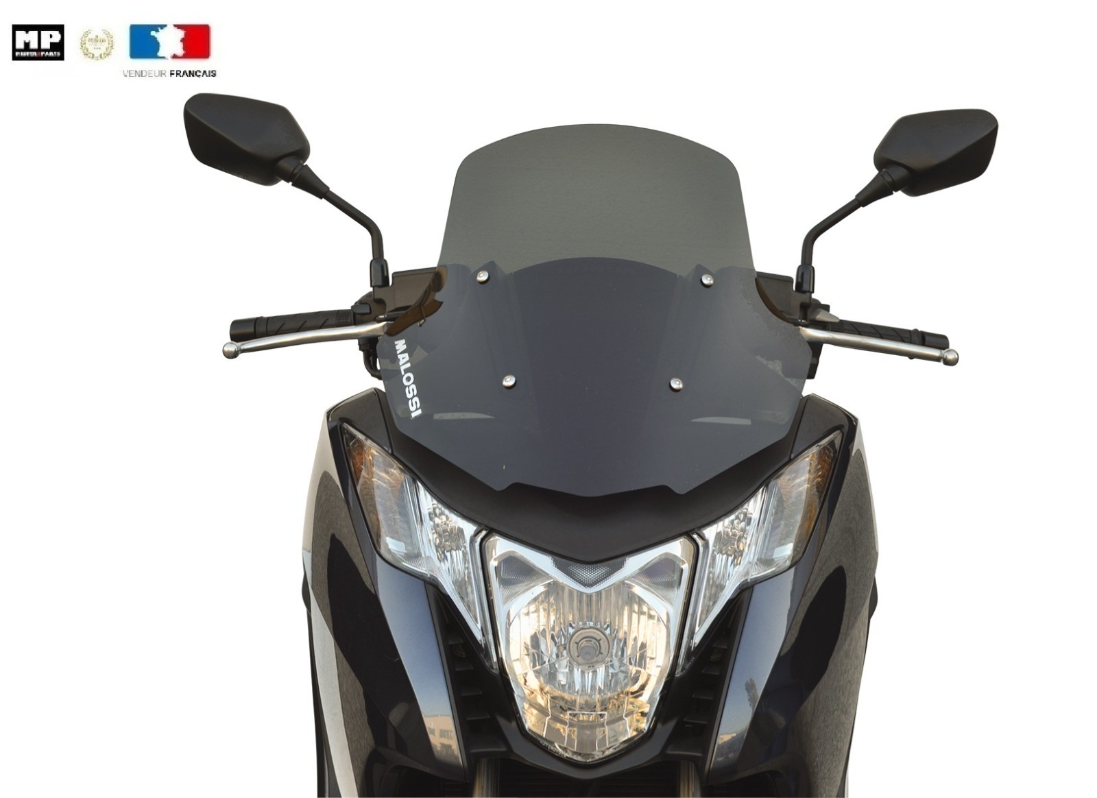 Bulle Malossi fumée Honda Integra 700 pour réduire les turbulences