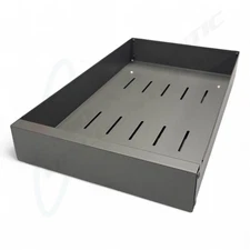 Metal Gray Pull Slide Out Cabinet Shelf Mount Organizer Drawer, 17" D x 10" W