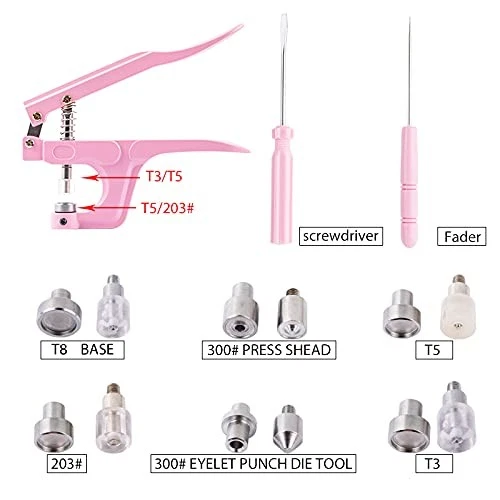 270 Set T5 Snaps Plastic Buttons with Snaps Pliers Set for Clothes Sewing Bib... - Image 3 of 4