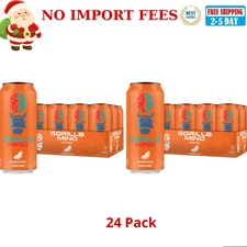 Gorilla Mind Energy Drink - Orange Rush, 16oz, 24-Pack