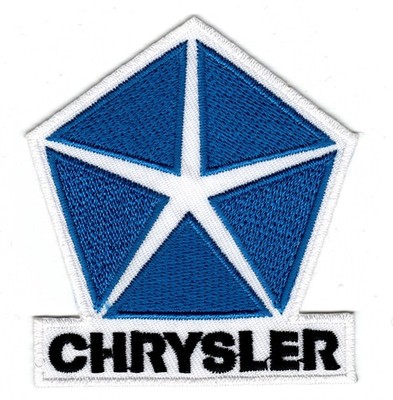 Chrysler Emblem Logo Embroidered Iron On Car Patch *NOS* #055