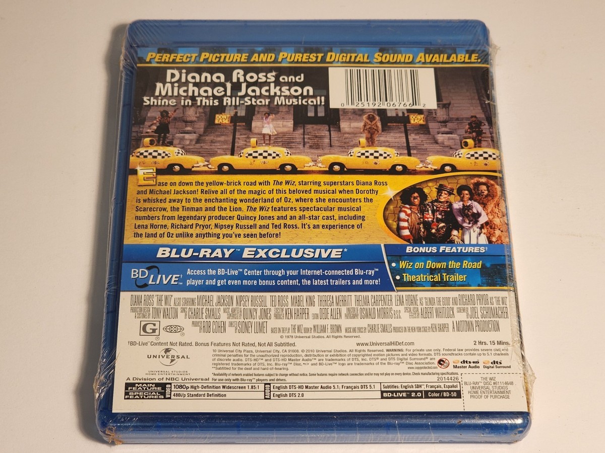 THE WIZ Blu-ray (1978) Musical Fantasy Diana Ross Michael Jackson