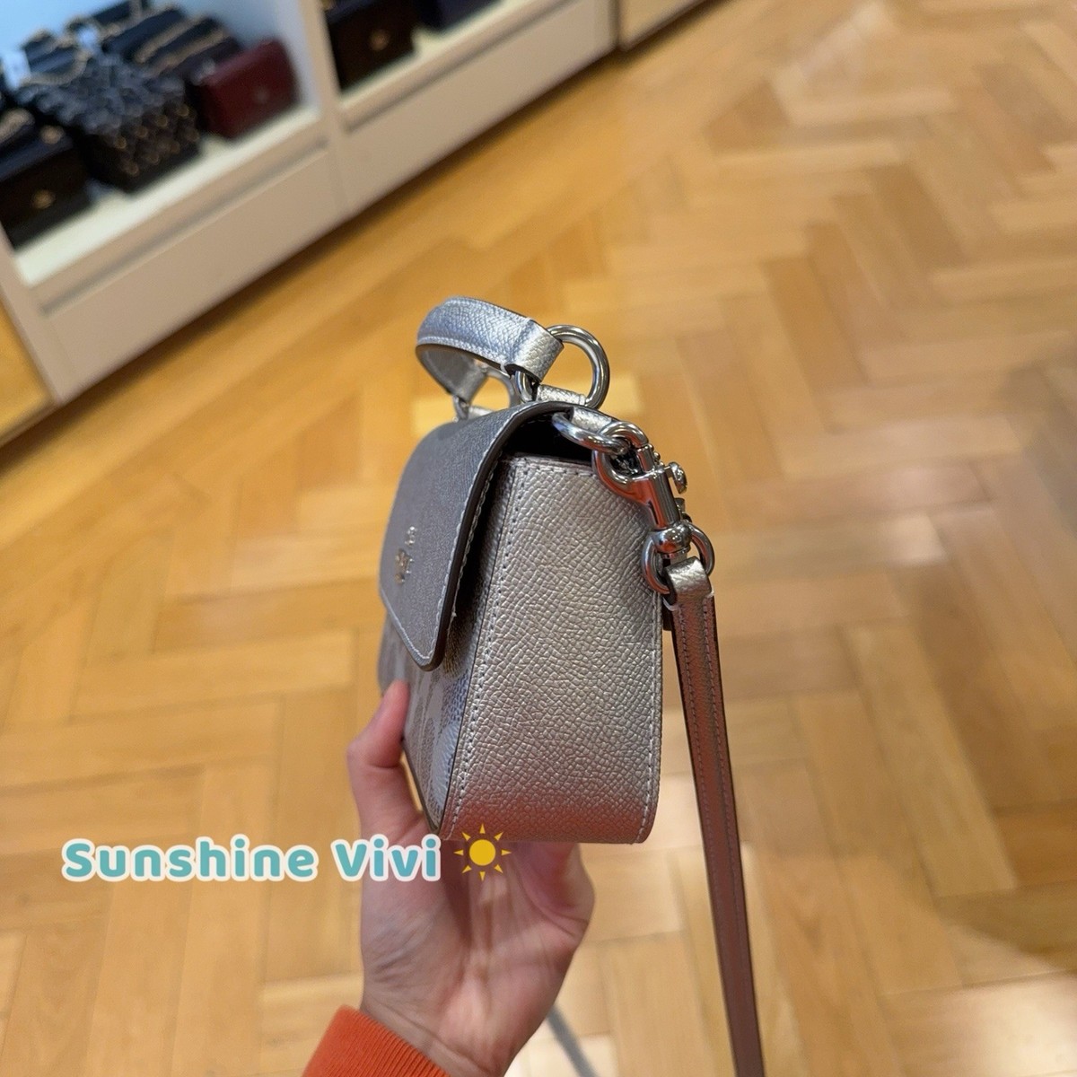 NWT Coach Mini Josie Top Handle Bag In Signature Canvas CCK68 Gray