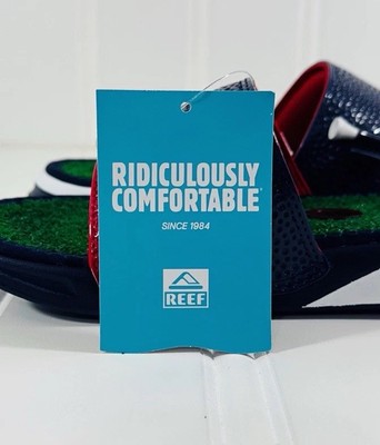 Reef Mulligan Golf Slide Sandals Men Size 11 \'Patriotic\' Turf Stoked Blue NEW Reef Mulligan Slide Sandal - Men main image 2