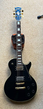 Tanglewood Les Paul Custom style Black Solid Body 6-String RH Electric + Case