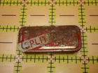 Vintage Split Shot Tin No 3/0 Empty Fishing Sinker Weight Pocket Container Red