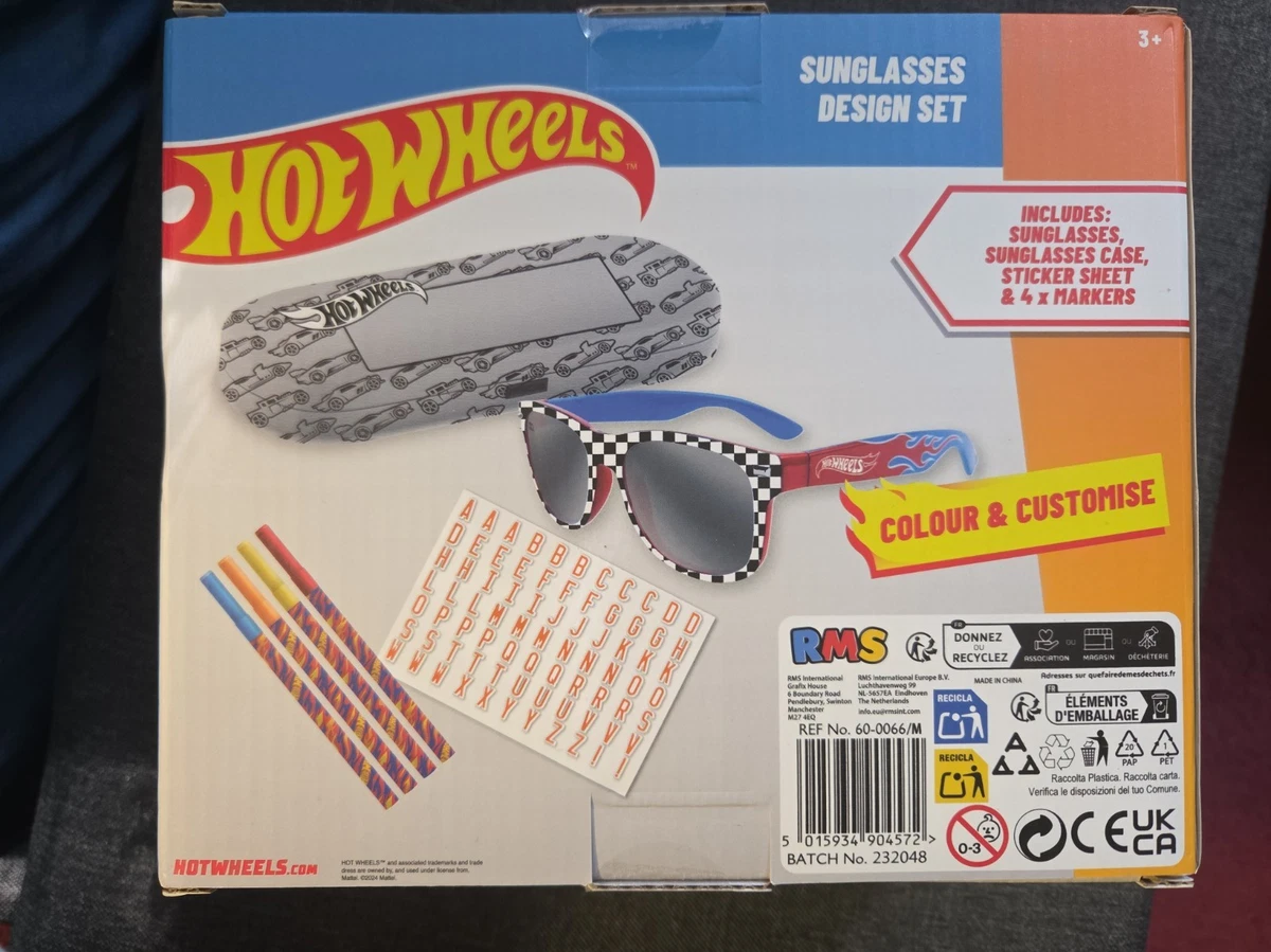 Hot Wheels - Sonnenbrillen Design Set - Jungen Sonnenbrillenetui - Farbe & Personalisieren