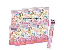 Set of 6: Bandai Disney Princess Bath Bombs Shaka Shaka Capsule Hair Ties and a
