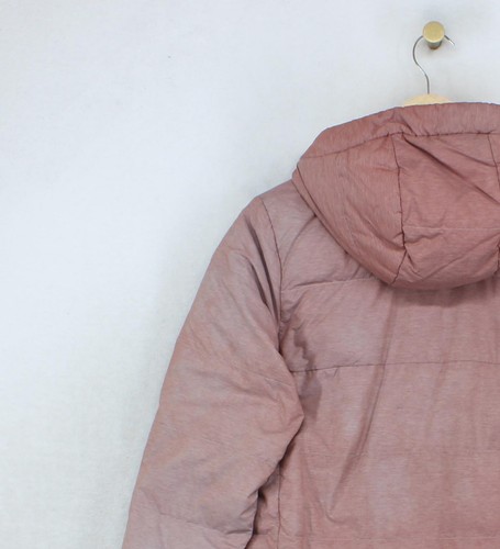 North Face Puffer Jacket Girls Size L Pink 550 Down Youth Fleece Lined Hooded - Picture 11 of 14