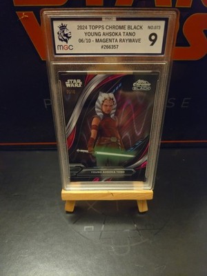 2024 Topps Star Wars Chrome Black Young Ahsoka Tano 6/10 Magenta Raywave MGC 9