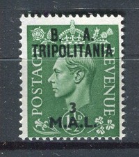 BRITISH TRIPOLITANIA; 1951 early GVI 'B A' Surcharged MINT MNH Unmounted 3l.