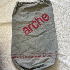 New ARCHE Gray Cotton Travel Backpack Dust Bag 10.5 X 19.5