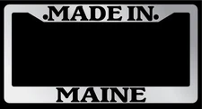 Chrome License Plate Frame Made in Maine Auto Accessory 967