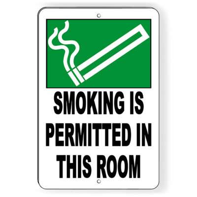 Designated Smoking Area Smoking Permitted Metal Sign Or Decal 6 SIZES SPP010