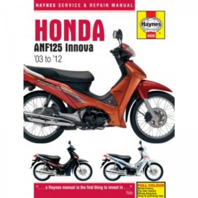 Honda Motorroller ANF125 Innova (2003-2012) repair manual Haynes