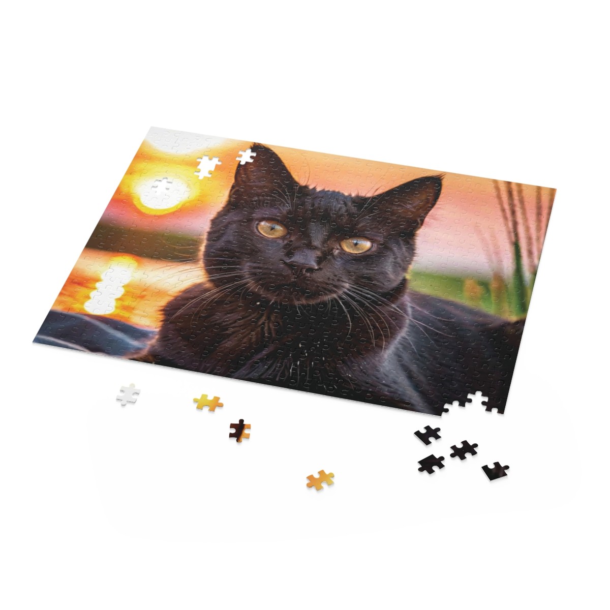 Black Cat Gatto Nero Puzzle (120, 252, 500-Piece) | eBay