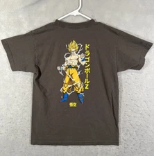 A1 Primative Skateboards x Dragon Ball Z Goku T-Shirt Mens Small Gray 2 Sided