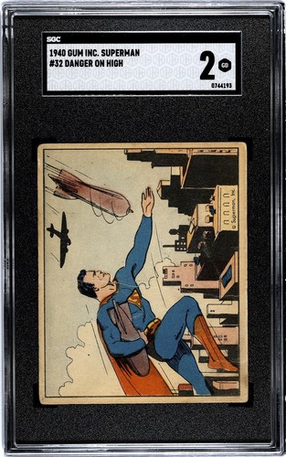 1940 Gum Inc Superman #32 Danger On High — SGC 2
