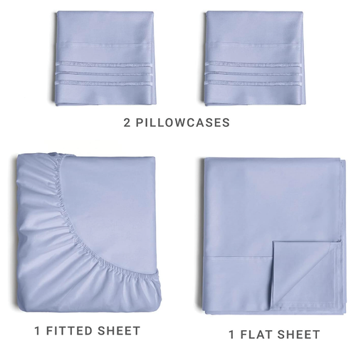 Queen Size 4 Piece Sheet Set - Comfy Breathable & Cooling Sheets - Hotel Luxury - Picture 233 of 308