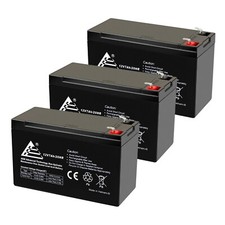 PACK OF 3 12 VOLT 7 AH BATTERY FOR MIGHTY MULE NP7-12 12V 7.0Ah