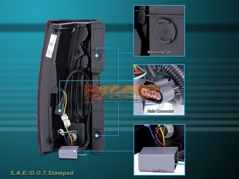 07 08 09 10 11 12 13 14 LUCES TRASERAS CHEVY SUBURBAN TAHOE YUKON ESTILO ESCALADE Foto 2 de 4