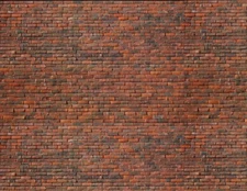 Waterproof G Scale Dk Calico Brick Model Train Scenery Sheets - Pack of 5 Sheets