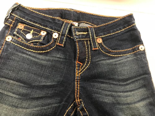 True Religion Women's Jeans Size 26 X 31 Rainbow Becky Authentic Made in USA - Picture 2 of 7