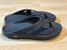 OOFOS Black Flip Flop Thong Sandals Size EU 45 US Men's 12 Women's 14