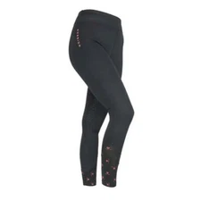 8127 Aubrion Ladies Porter Winter Riding Tights- Jet Black NEW