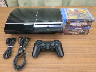 Sony PlayStation 3 40GB Console CECHH01 W/ Assortment Of PS3 Games/Bluray