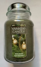 Yankee Candle HOLIDAY BAYBERRY 22 oz LGE JAR  FAVORITE HOLIDAY SCENT HTF