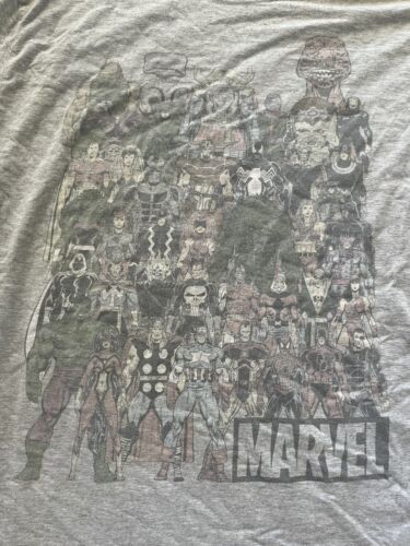 Marvel Avengers Superheroes And villains, Gray Tee Sz 4XL - Picture 1 of 5