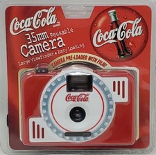 1999 Coca Cola 35mm Reusable Camera NEW Large Viewfinder