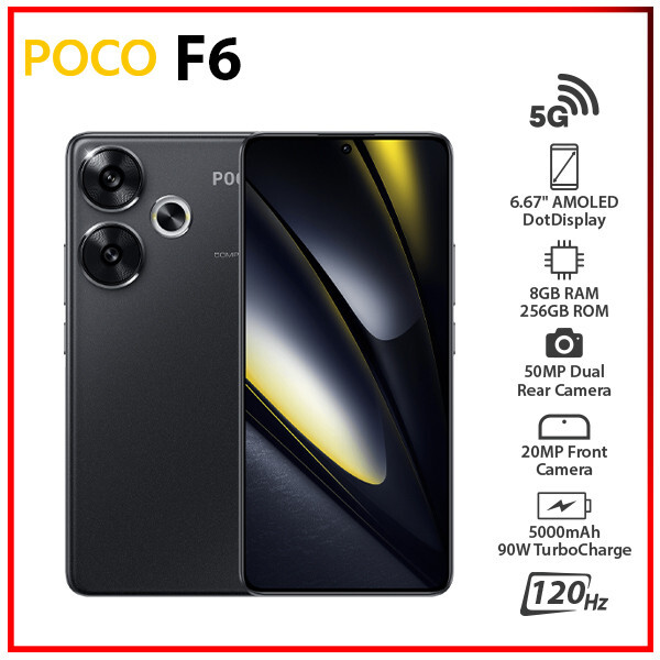 POCO F6 12g 512g 未開封新品 Black Unlocked) Xiaomi POCO F6 5G BLACK 8GB+256GB Dual SIM Android